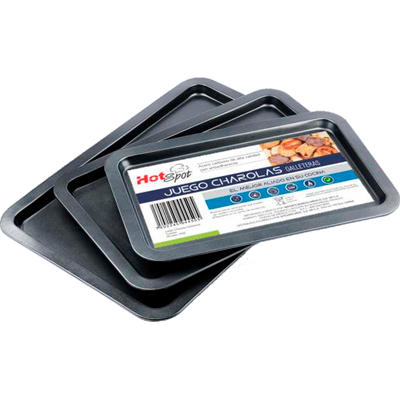 JUEGO DE 3 CHAROLAS PARA GALLETAS