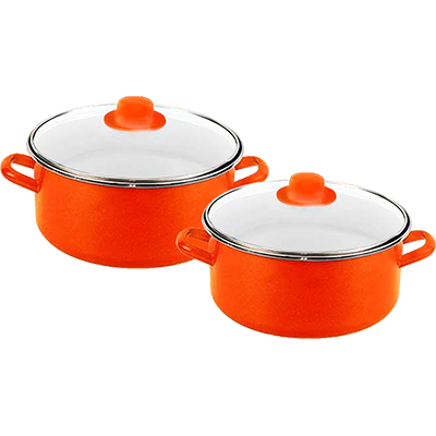 JUEGO DE  OLLAS TAPAS DE CRISTAL